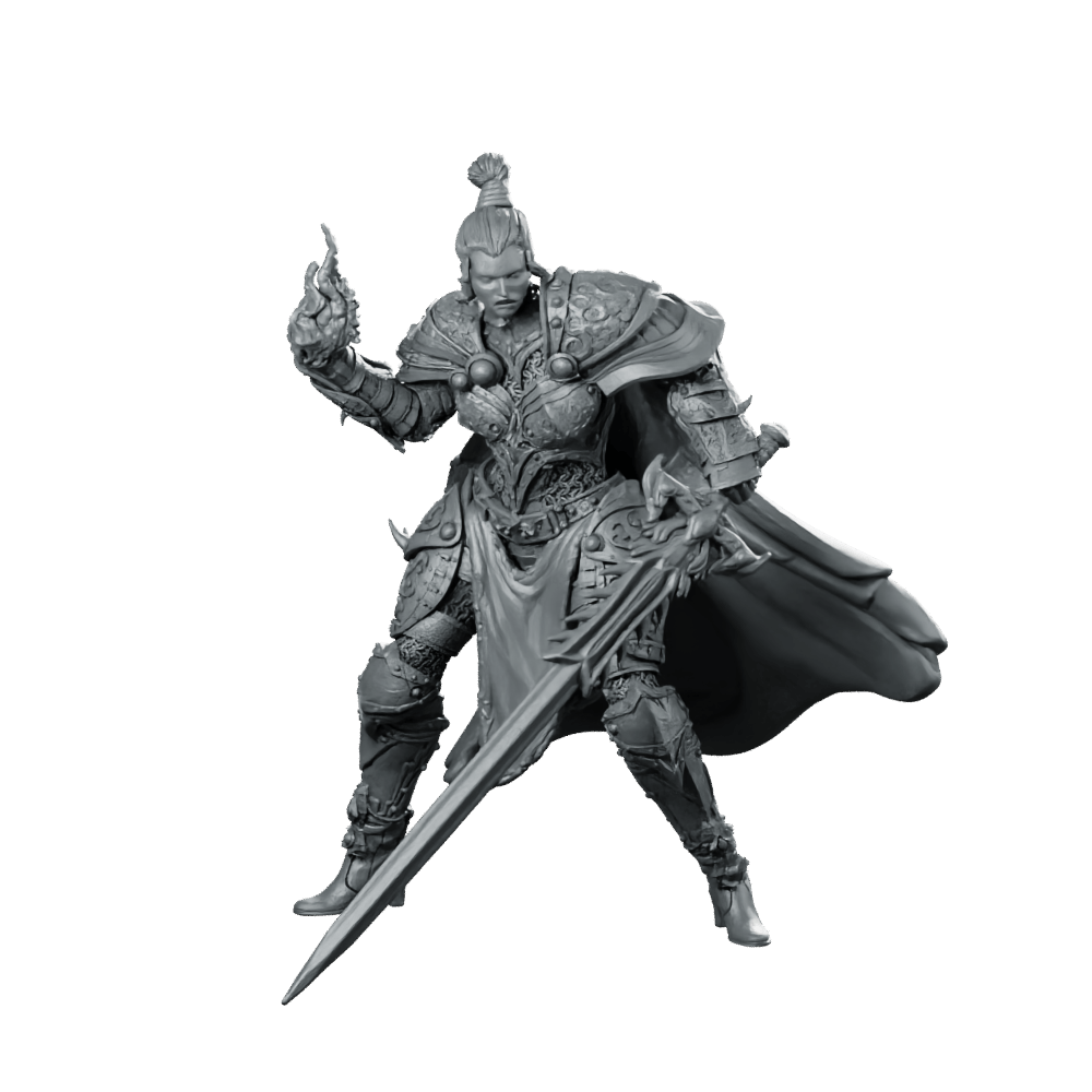 Lady Isolde Miniature Armored Knight Paladin Hero - Haito - We Print Miniatures
