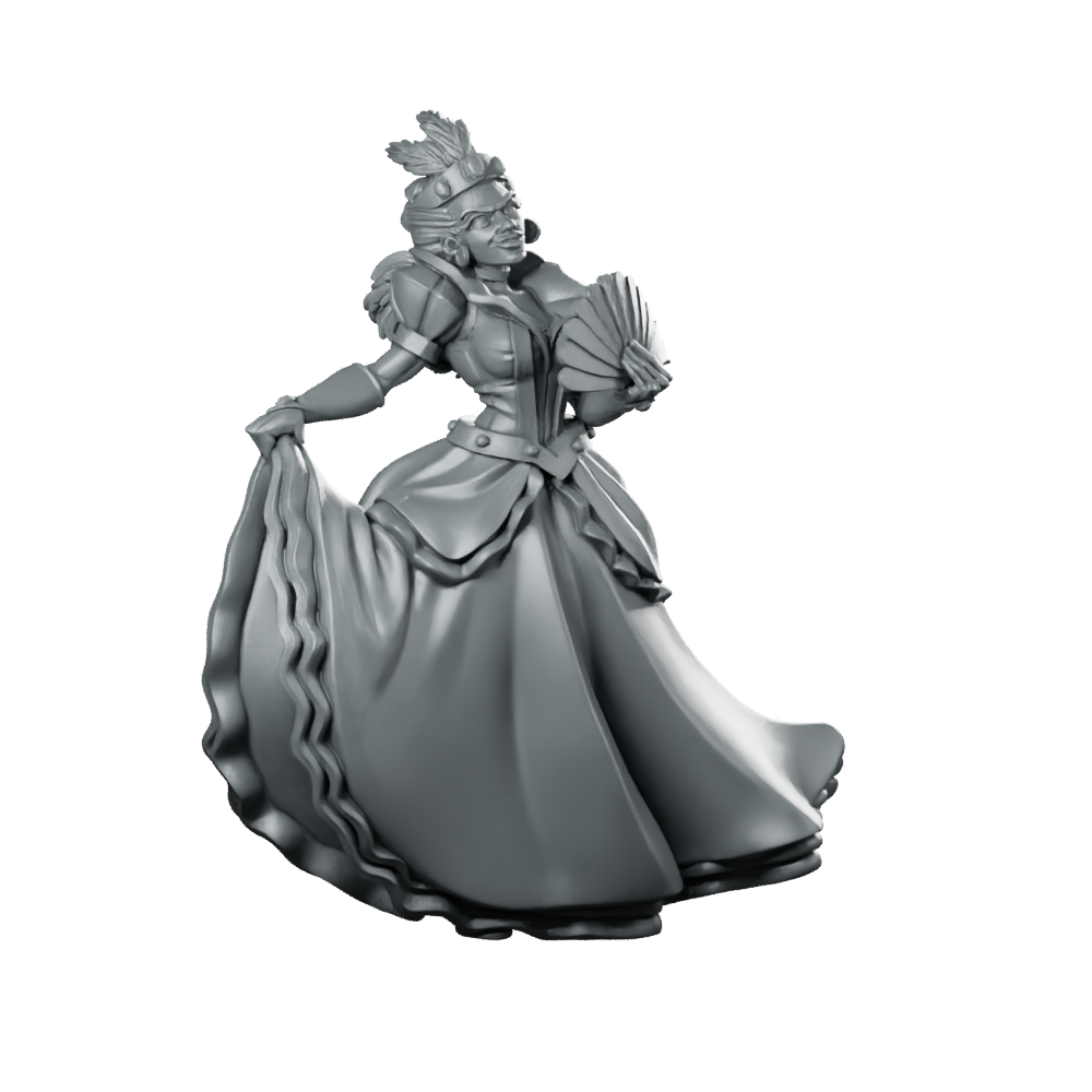 Lady Sofia Showing Up Miniature Noblewoman Ballroom Miniature 360 Spin 01