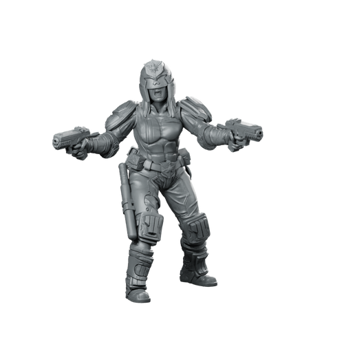 Lady Upholder Halina Miniature Sci-Fi Enforcer Heroine Miniature 360 Spin 01