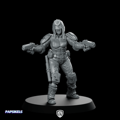 Lady Upholder Halina Miniature Sci - Fi Enforcer Heroine - Papsikels Miniatures - We Print Miniatures