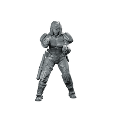 Lady Upholder Milena Miniature Sci-Fi Enforcer Hero Miniature 360 Spin 01