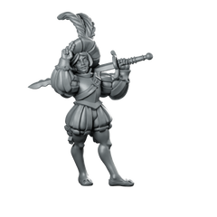 Landsknecht Girl Miniature Duellist Noble Miniature 360 Spin 01