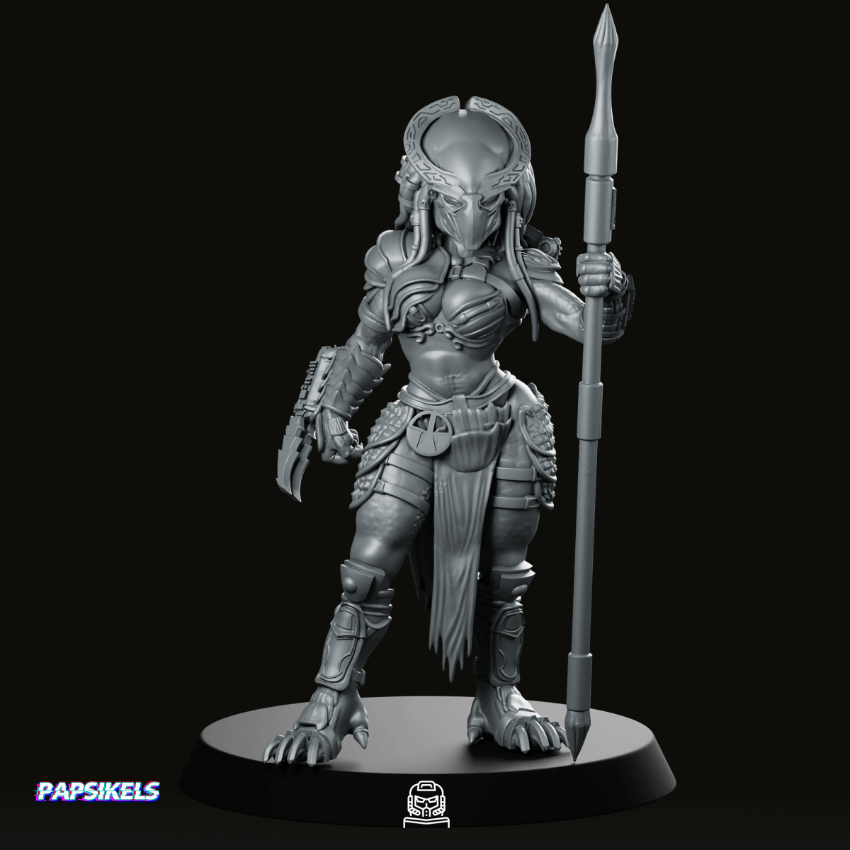 Lanika Elite Vixen Skull Hunter Sergio Clan Miniature - Papsikels Miniatures - We Print Miniatures