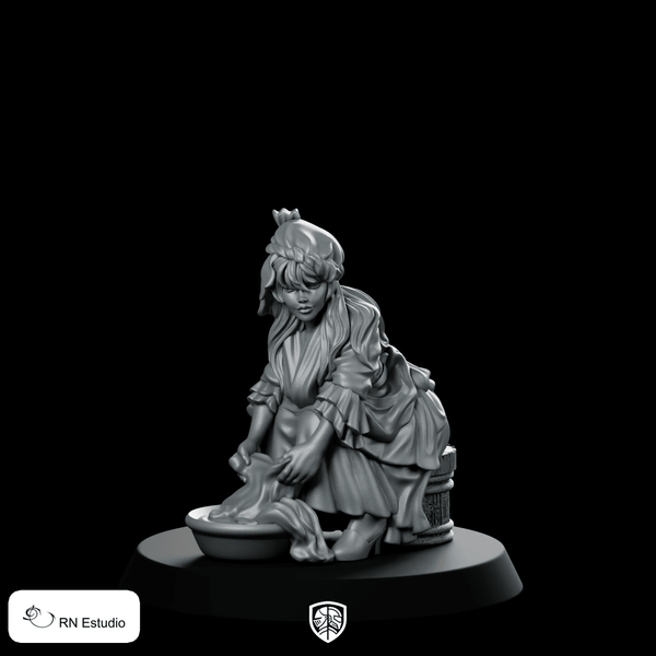 Laoghaire Mackenzie Scottish Time Traveller Miniature Grumpy Laundry - RN Estudio - We Print Miniatures