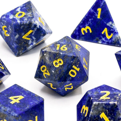 Lapis Lazuli | Natural Gemstone | 7 Piece Set - Tabletop Dominion - We Print Miniatures