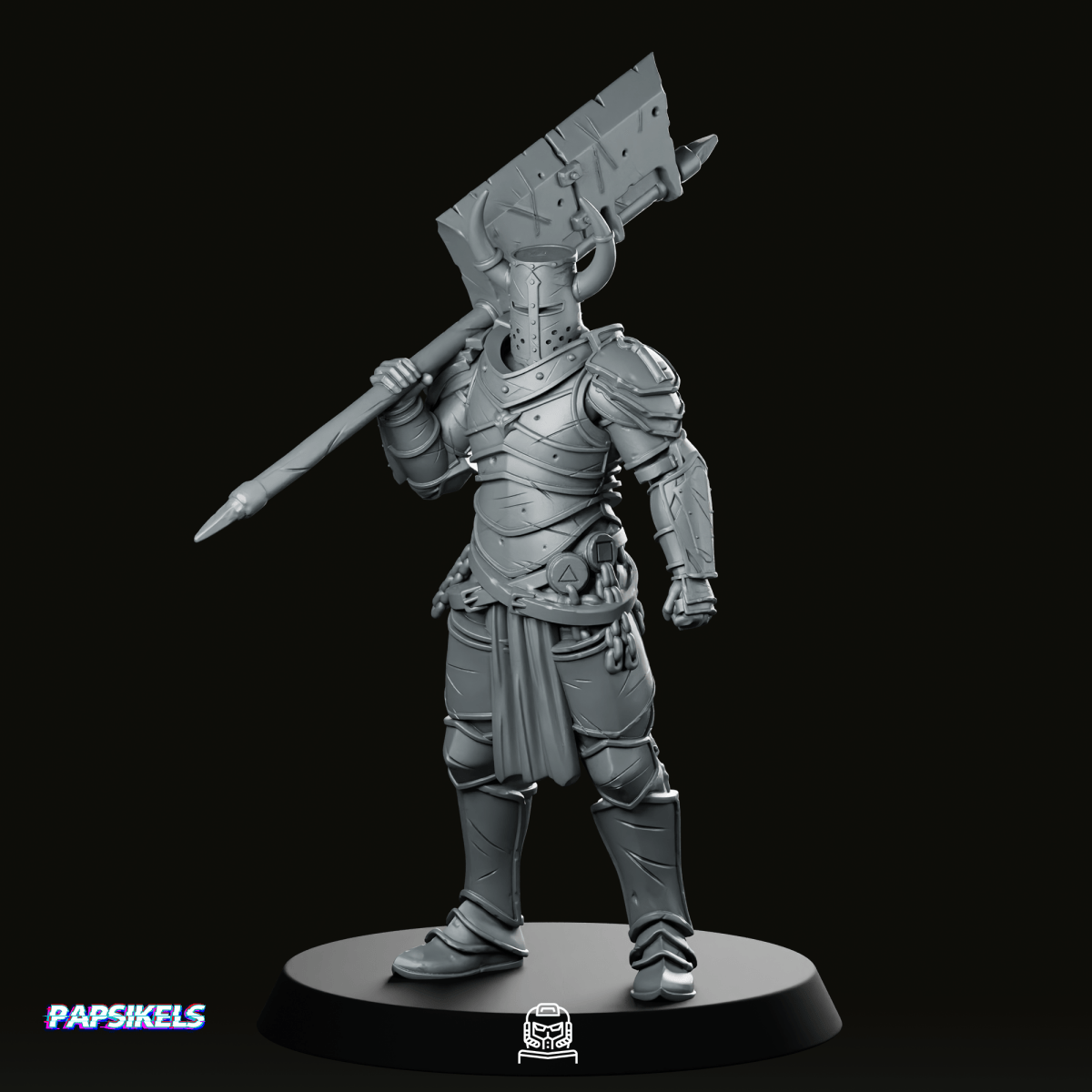 Lardizabal Hell Knight 1 Miniature - Papsikels Miniatures - We Print Miniatures
