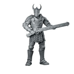 Lardizabal Hell Knight 2 Miniature Horned Blunderbuss - Papsikels Miniatures - We Print Miniatures