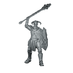 Lardizabal Hell Knight 3 Miniature Armored Shieldbearer - Papsikels Miniatures - We Print Miniatures