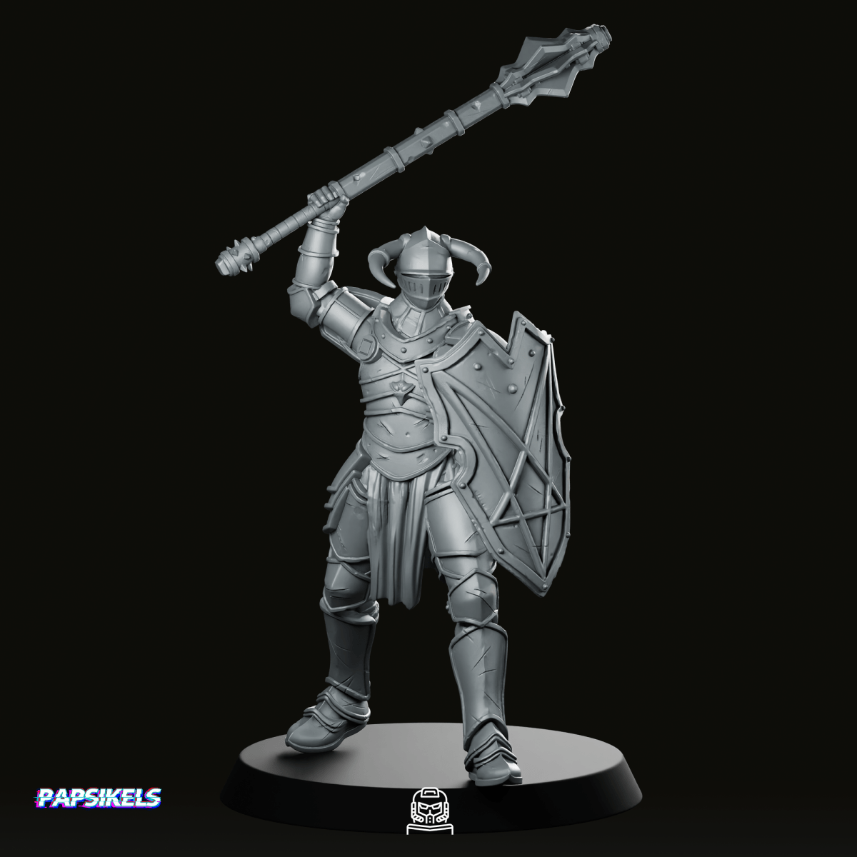 Lardizabal Hell Knight 3 Miniature - Papsikels Miniatures - We Print Miniatures