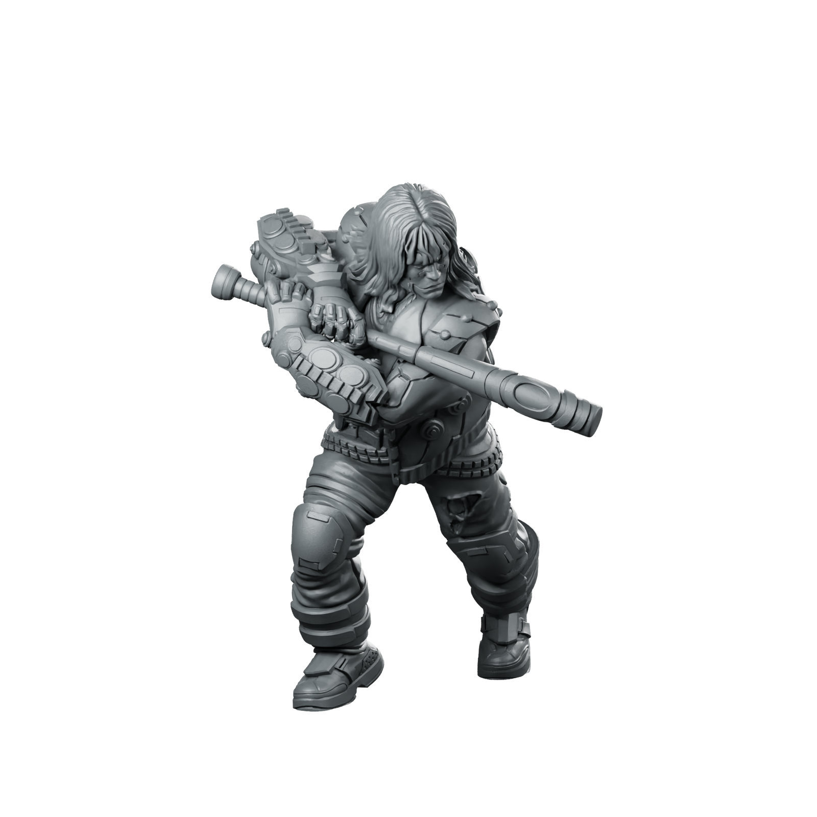 Lars “Warbeat” Halden Pose2 Miniature Female Mercenary Miniature 360 Spin 01