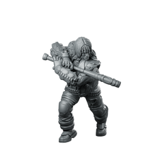 Lars “Warbeat” Halden Pose2 Miniature Female Mercenary Miniature 360 Spin 01