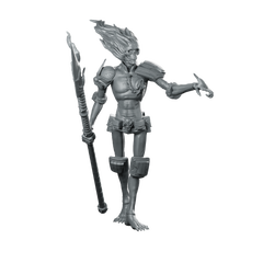 Law Breaker Fury Flame Skull Spear Operative Miniature 360 Spin 01