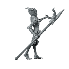 Law Breaker Fury Flame Skull Spear Operative Miniature 360 Spin 03
