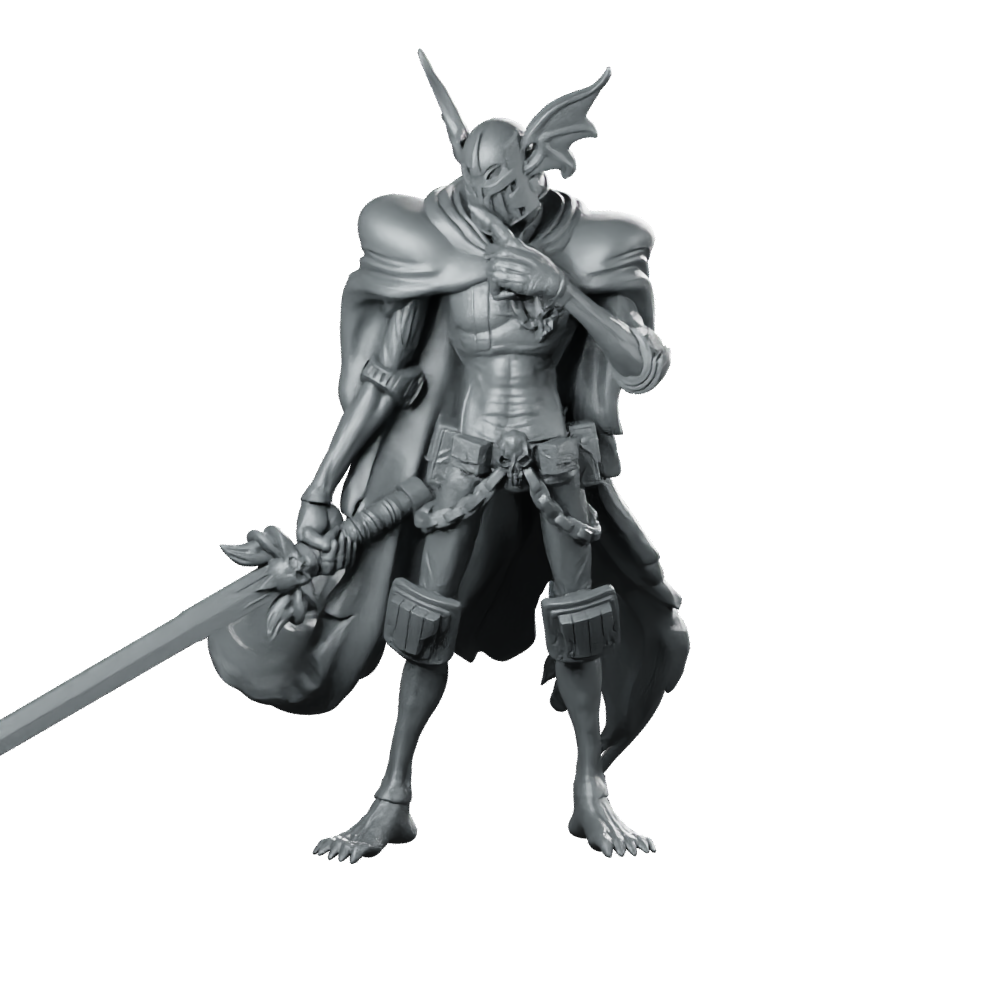 Law Breaker Nightmare Silent Masked Swordsman Miniature 360 Spin 01