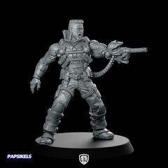 Lawrence Barrette 1 Miniature Cyberpunk Heavy Gunner