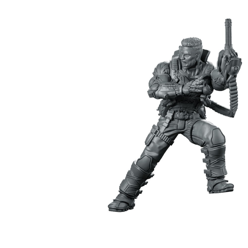 Lawrence Barrette 2 Miniature Sci - Fi Soldier Resin - Papsikels Miniatures - We Print Miniatures
