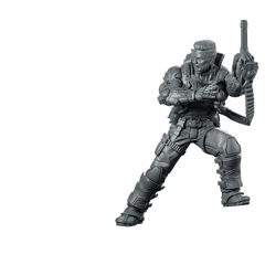 Lawrence Barrette 2 Miniature Sci - Fi Soldier Resin - Papsikels Miniatures - We Print Miniatures