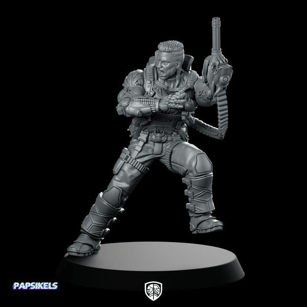 Lawrence Barrette 2 Miniature Sci - Fi Soldier Resin - Papsikels Miniatures - We Print Miniatures
