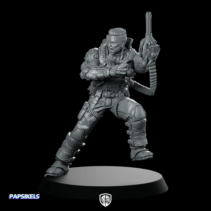 Lawrence Barrette 2 Miniature Sci-Fi Soldier Resin