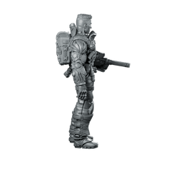 Lawrence Barrette 3 Miniature Sci - Fi Armored Soldier Hero - Papsikels Miniatures - We Print Miniatures