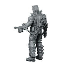 Lawrence Barrette 3 Miniature Sci - Fi Armored Soldier Hero - Papsikels Miniatures - We Print Miniatures