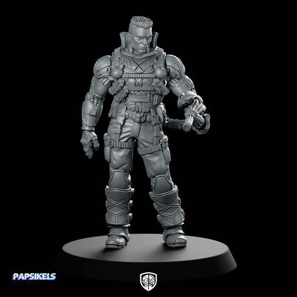 Lawrence Barrette 3 Miniature Sci-Fi Armored Soldier Hero