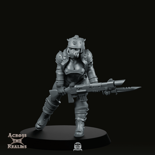 Leaning Pinup Miniature - Across The Realms - We Print Miniatures