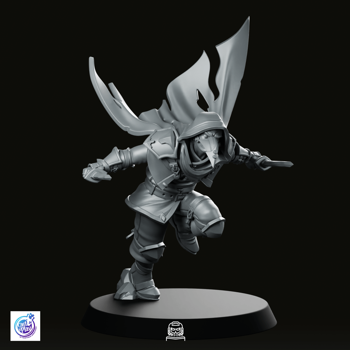 Leaping to Slash Miniature - CastNPlay - We Print Miniatures
