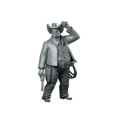 Lee Innis Cowboy Miniature Wild West Gunslinger Miniature 360 Spin 01
