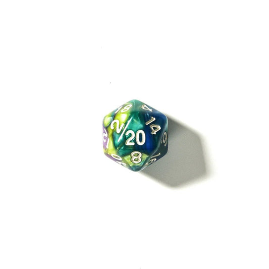 Lemonberry Swirl | Acrylic Dice | 7 Piece Set - Tabletop Dominion - We Print Miniatures