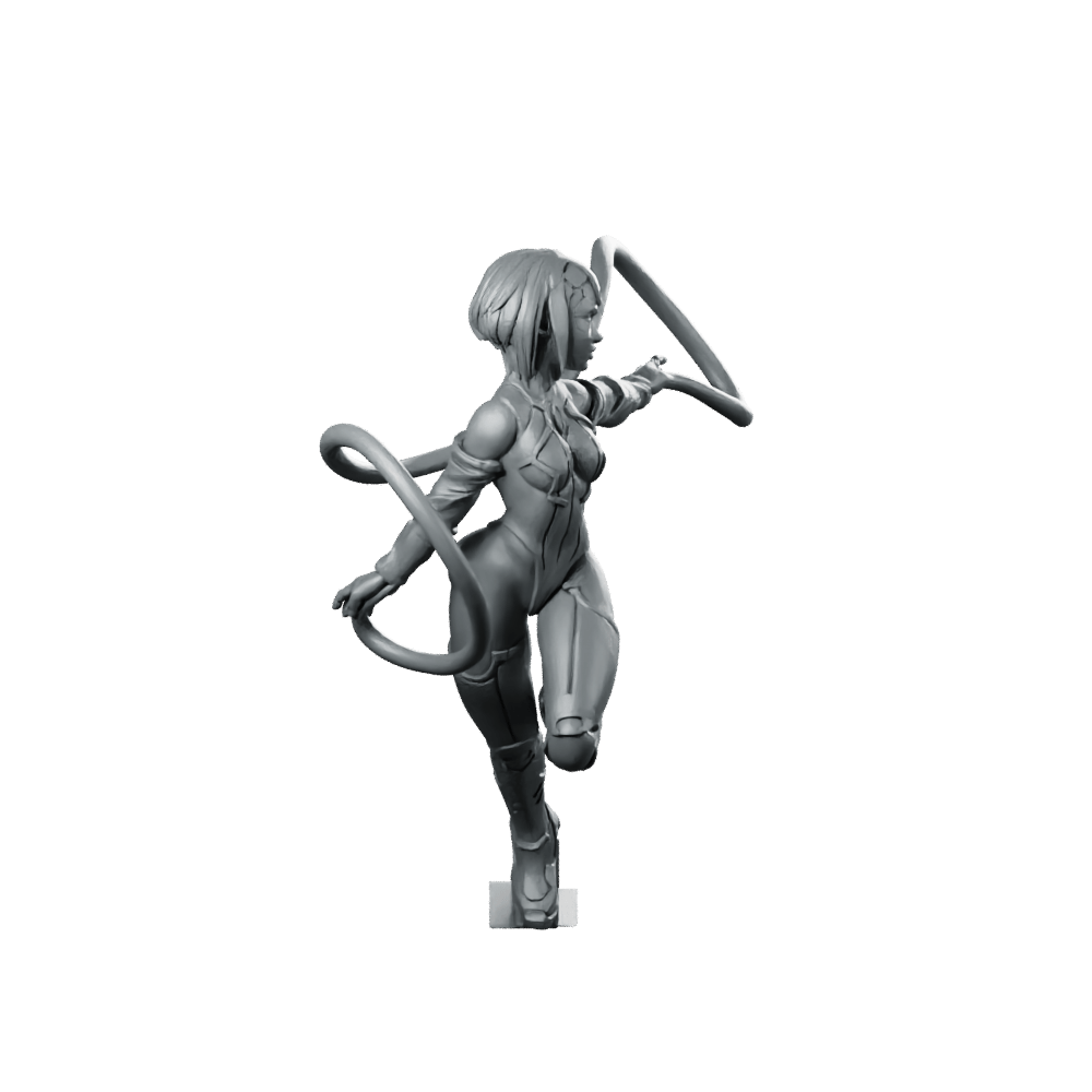 Lezly Netstrangler Cyber Operative Miniature - Papsikels Miniatures - We Print Miniatures