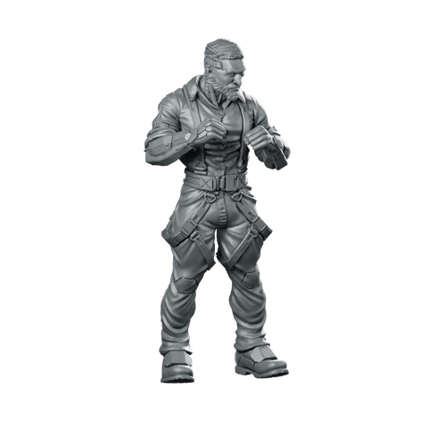 Liam Deadlock Murphy 01 Miniature Cyberpunk Tactical Operative Miniature 360 Spin 01