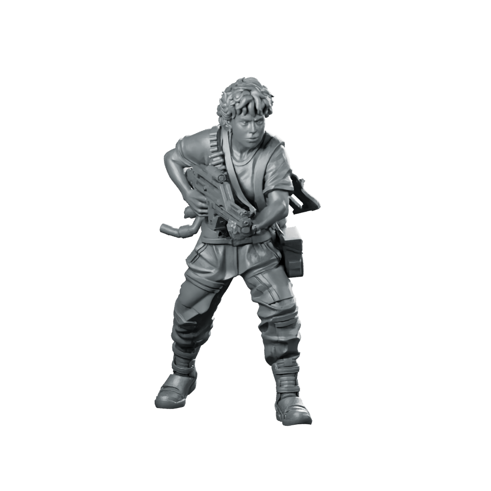 Lieutenant 1st Class Miniature Sci - Fi Soldier Leader - Papsikels Miniatures - We Print Miniatures