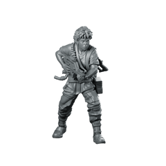 Lieutenant 1st Class Miniature Sci - Fi Soldier Leader - Papsikels Miniatures - We Print Miniatures
