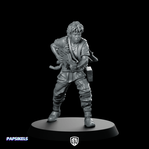 Lieutenant 1st Class Miniature Sci - Fi Soldier Leader - Papsikels Miniatures - We Print Miniatures