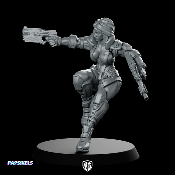 Liezel Kurosawa CyberPunk Miniature Dual-Wield Sci-Fi Hero