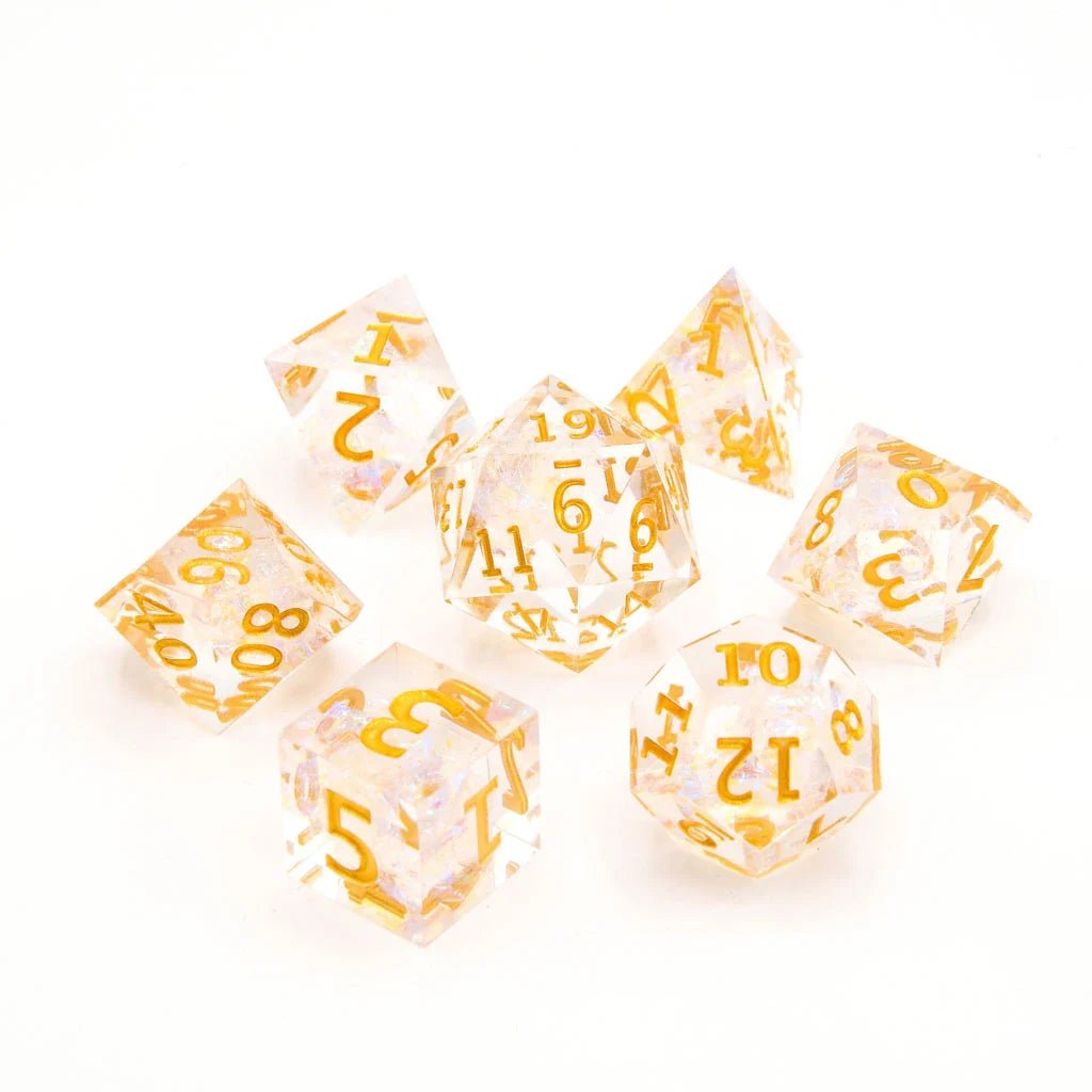 Lightbringer | Sharp Edge Dice | 7 Piece Set - Tabletop Dominion - We Print Miniatures