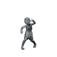 Lila Miniature Zombie Child Undead Shambling Figure Miniature 360 Spin 01