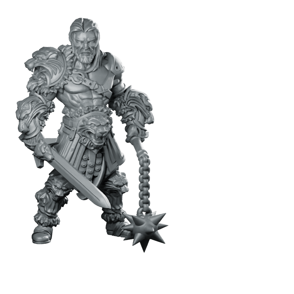 Lionel Miniature Lion Armour Gladiator - RN Estudio - We Print Miniatures