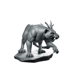 Liontex Miniature Ferocious Antlered Lion Beast Monster Miniature 360 Spin 01
