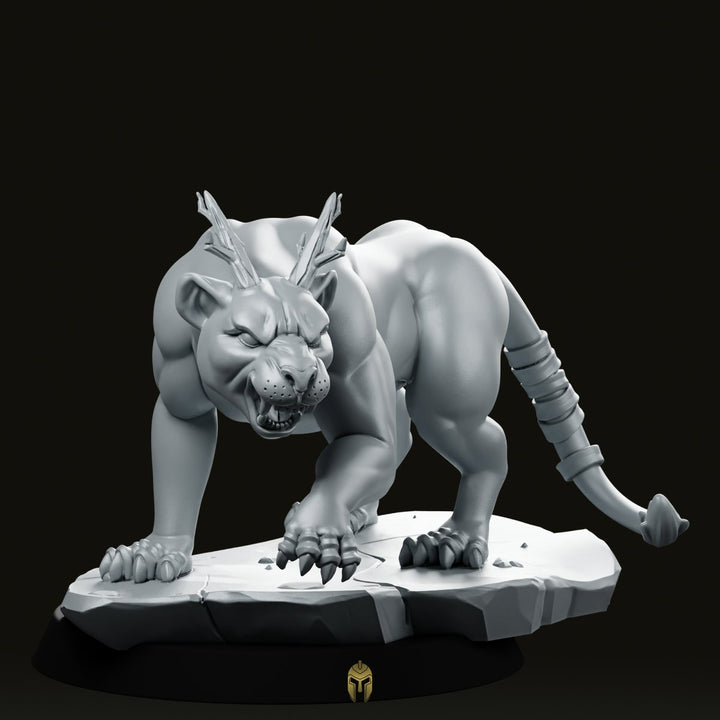 Liontex Miniatuur Woeste Leeuw met Gewei Beest Monster