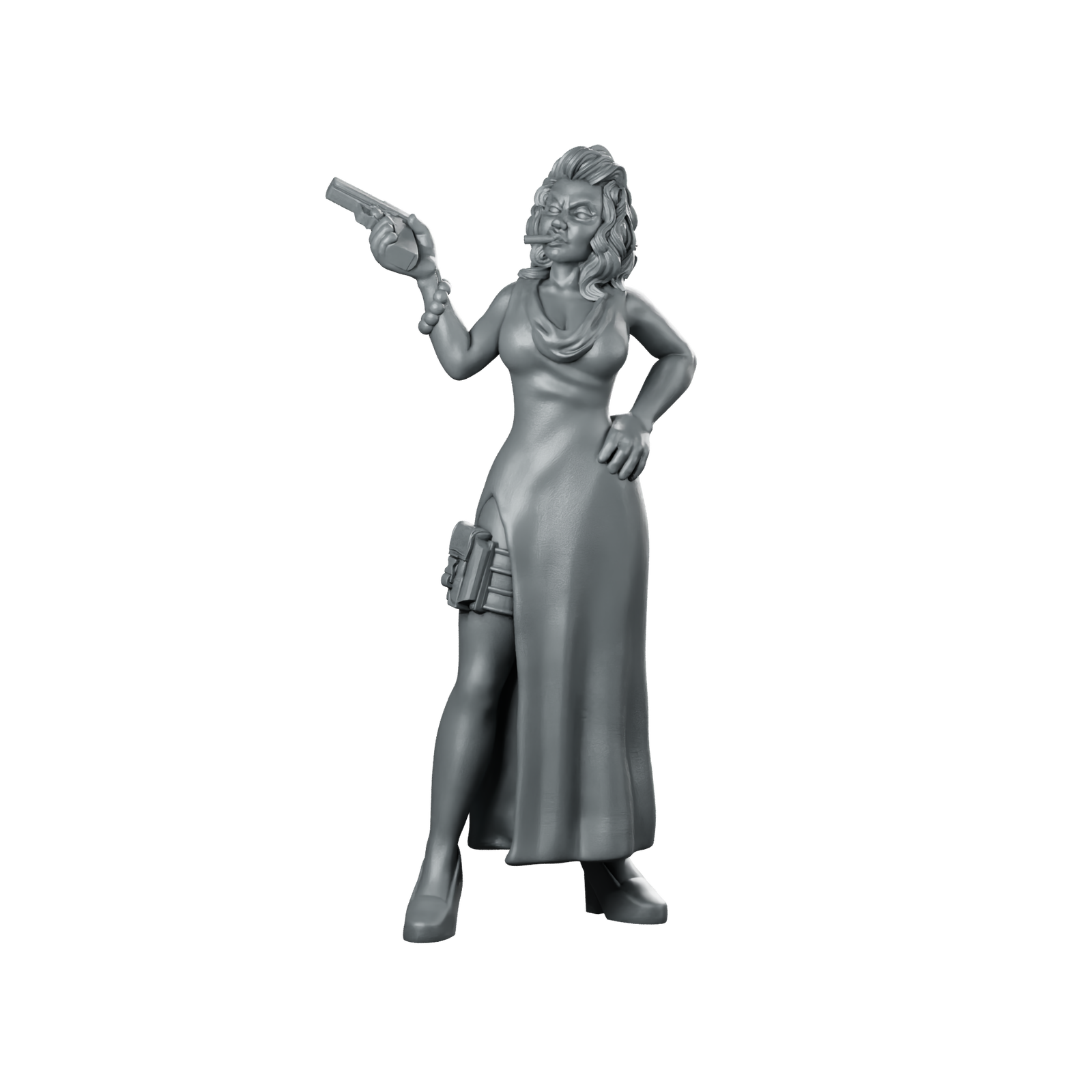 Lisa Miniature Zombie Gangster Gunslinger Female Miniature 360 Spin 01