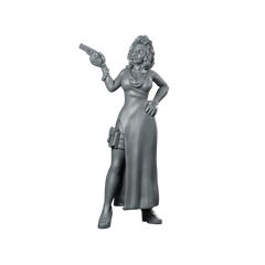 Lisa Miniature Zombie Gangster Gunslinger Female Miniature 360 Spin 01