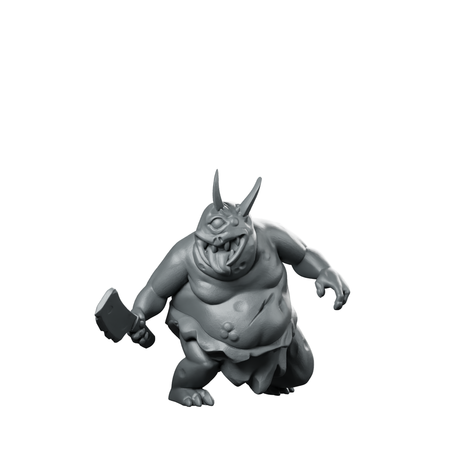 Little Monster 02 Miniature Cyclops Butcher Demon Miniature 360 Spin 01