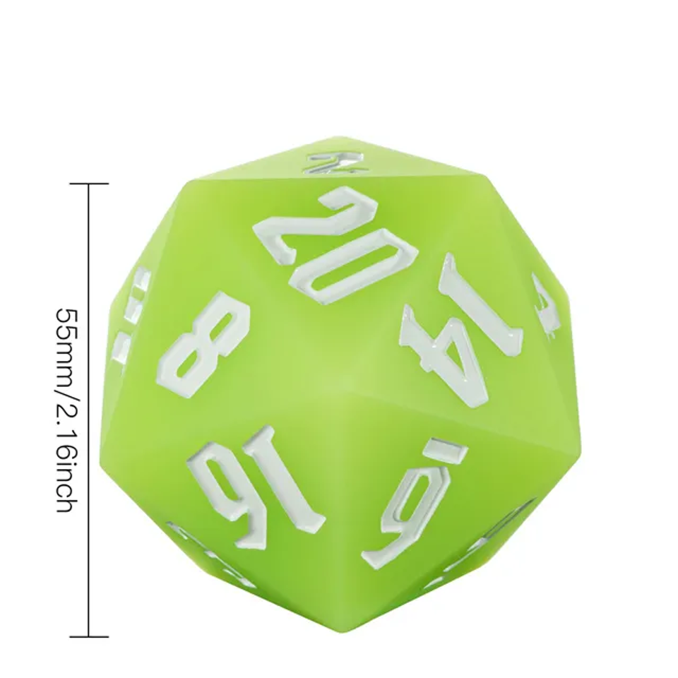 Jester's Bounce | 55 mm leuchtendes D20-Silikon | Grün