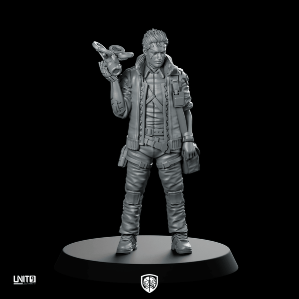 Logan Hack Shot Hayes 02 Cyberpunk Miniature Cameraman - Unit9 - We Print Miniatures