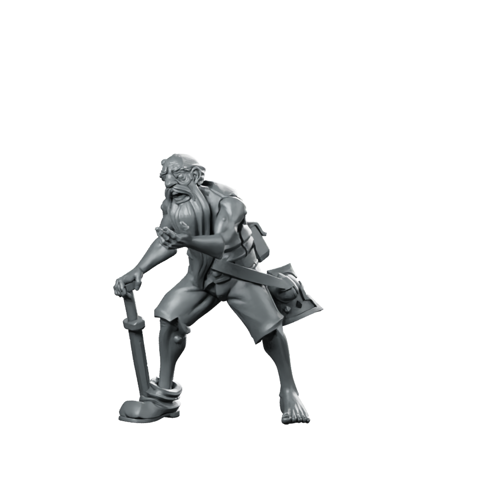 Lorach Aimless Wanderer Miniature Beggar Elder Miniature 360 Spin 01