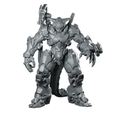 Lord Asharnel Cyborg Demon Boss Miniature Armoured Sci-Fi Miniature 360 Spin 01