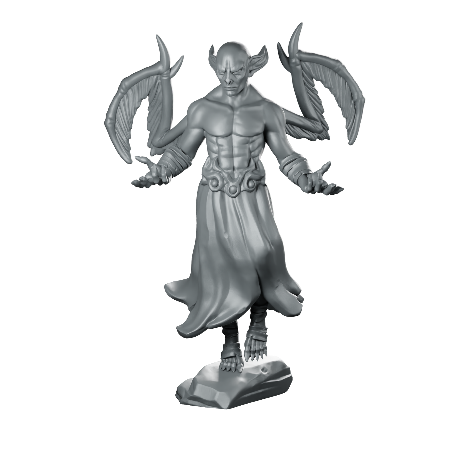 Lord Vampire 02 Miniature Winged Demon Sorcerer Miniature 360 Spin 01