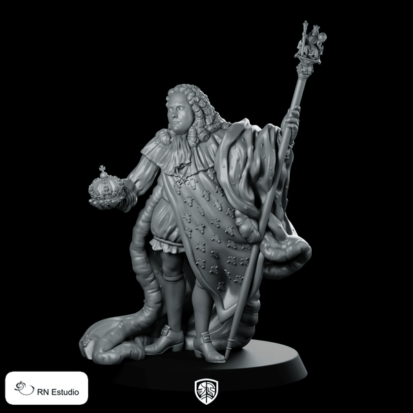 LouisXV Miniature Regal King Noble Court NPC - RN Estudio - We Print Miniatures